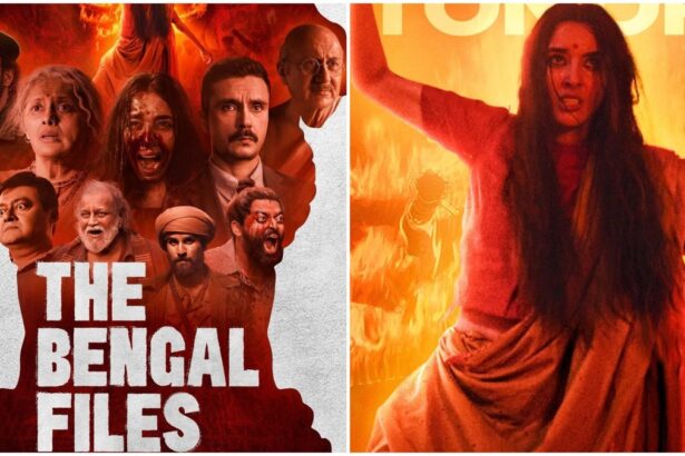 ‘द बंगाल फाइल्स’ फिल्म पोस्टर: विवेक अग्निहोत्री की फाइल्स सीरीज की आखिरी कड़ी, जिसमें पल्लवी जोशी और अनुपम खेर प्रमुख भूमिका में हैं।