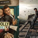 जॉली एलएलबी 3, निशानची, मिराय, डेमन स्लेयर और लोका चैप्टर 1 की बॉक्स ऑफिस परफॉर्मेंस को दर्शाता पोस्टर कोलाज