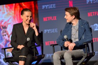 नोआ श्नैप और मिल्ली बॉबी ब्राउन की दोस्ती का पोर्ट्रेट, Stranger Things सेट पर एक साथ