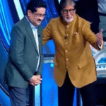 कुमार मंगलम बिड़ला KBC के हॉट सीट पर अमिताभ बच्चन के साथ।