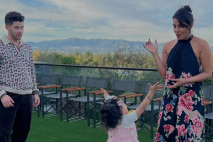 मनारा चोपड़ा और प्रियंका चोपड़ा के साथ उनकी बेटी मल्टी की तस्वीर, जहां मनारा ने मल्टी को 'एलए बेबी' बताया