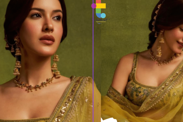 Shanaya Kapoor ऑलिव-ग्रीन अनिता डोंगरे पिचवाई सिल्क लहंगा में, ट्रेडिशनल और मॉडर्न फैशन का संगम