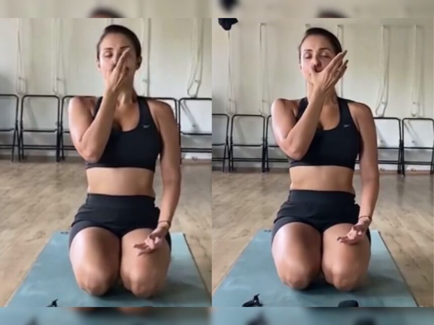 मलाइका अरोड़ा योग और सांस अभ्यास करती हुई अपनी फिटनेस बनाए रखती हैं