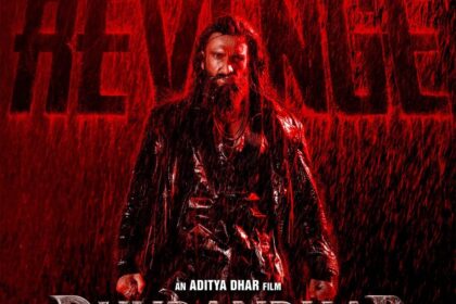 धुरंधर 2 का पहला पोस्टर जिसमें रणवीर सिंह दमदार अवतार में नजर आ रहे हैं