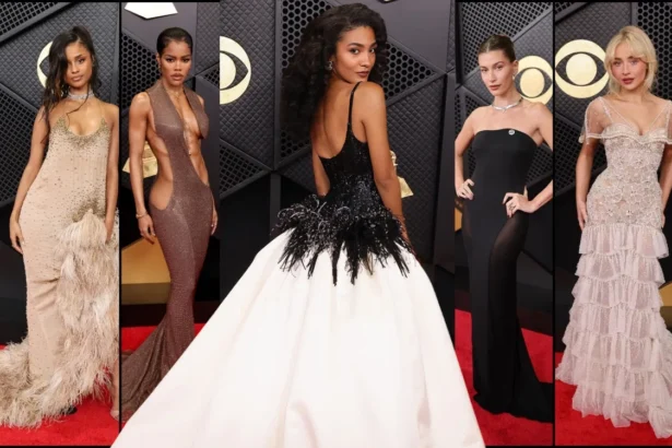 ग्रैमी अवॉर्ड्स 2026 के रेड कार्पेट पर लेडी गागा, रोज़, चैपल रोन और सबरीना कारपेंटर अपने ग्लैमरस और बोल्ड फैशन लुक्स में नजर आती हुईं