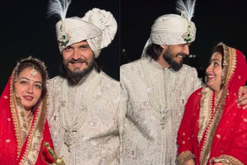 वड़ा पाव गर्ल चंद्रिका दीक्षित लाल जोड़े में मिस्ट्री शख्स के साथ, सोशल मीडिया पर वायरल तस्वीरें