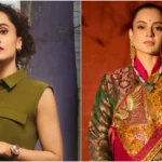 Taapsee Pannu मीडिया इंटरव्यू में मुस्कुराते हुए, जहां उन्होंने Kangana Ranaut के साथ दोस्ती की इच्छा जताई और पुराने विवाद पर खुलकर बात की।
