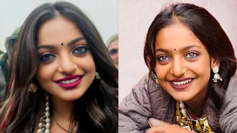 महाकुंभ में वायरल हुई नीली आंखों वाली मोनालिसा, जिनकी उम्र और शादी को लेकर डायरेक्टर सनोज मिश्रा ने सवाल उठाए।