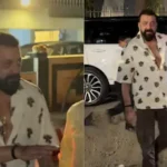 संजय दत्त फैमिली के साथ रेस्टोरेंट के बाहर पैपराजी पर नाराज होते हुए, पत्नी मान्यता और बच्चों के साथ कार की ओर जाते हुए दिखाई दे रहे हैं।