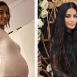 पूनम पांडे बिना मेकअप के बेबी बंप फ्लॉन्ट करते हुए कैमरे के सामने पोज देती नजर आ रही हैं।