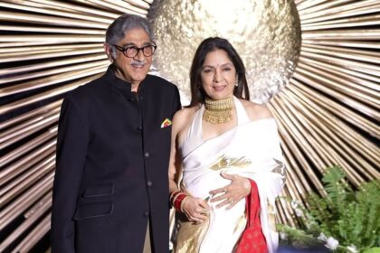 Neena Gupta reacting to pregnancy rumors at age 66 after attending Rashmika Mandanna and Vijay Deverakonda reception event