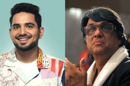 मुकेश खन्ना गुस्से में प्रतिक्रिया देते हुए, समय रैना के बयान पर कड़ी टिप्पणी करते नजर आ रहे हैं, विवाद को लेकर दोनों की तस्वीरें साथ में दिखाई गई हैं।