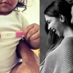 रणवीर सिंह अपनी बेटी दुआ को गोद में लिए हुए, दुआ के हाथ में प्रेग्नेंसी किट, दीपिका पादुकोण की दूसरी प्रेग्नेंसी की घोषणा वाली तस्वीर