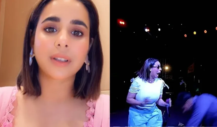 गाजियाबाद के कॉलेज शो के दौरान स्टेज पर पहुंचने वाले फैन की घटना पर प्रतिक्रिया देते हुए सिंगर सुनंदा शर्मा का वीडियो संदेश