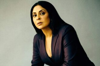 Shefali Shah during an interview discussing marriage, relationships, and parenting views, speaking about her viral statement on children and pet dogs.