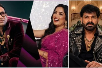 Dinesh Lal Yadav और Amrapali Dubey नए ओटीटी शो ‘भोजपुरी बवाल’ के पोस्टर में साथ नजर आ रहे हैं, जहां दोनों की शानदार केमिस्ट्री फैंस का ध्यान खींच रही है।