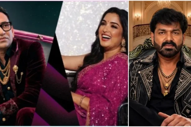 Dinesh Lal Yadav और Amrapali Dubey नए ओटीटी शो ‘भोजपुरी बवाल’ के पोस्टर में साथ नजर आ रहे हैं, जहां दोनों की शानदार केमिस्ट्री फैंस का ध्यान खींच रही है।