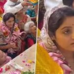 दीपिका सिंह अपने परिवार के साथ वृंदावन मंदिर में दर्शन और पूजा-अर्चना करती हुईं।