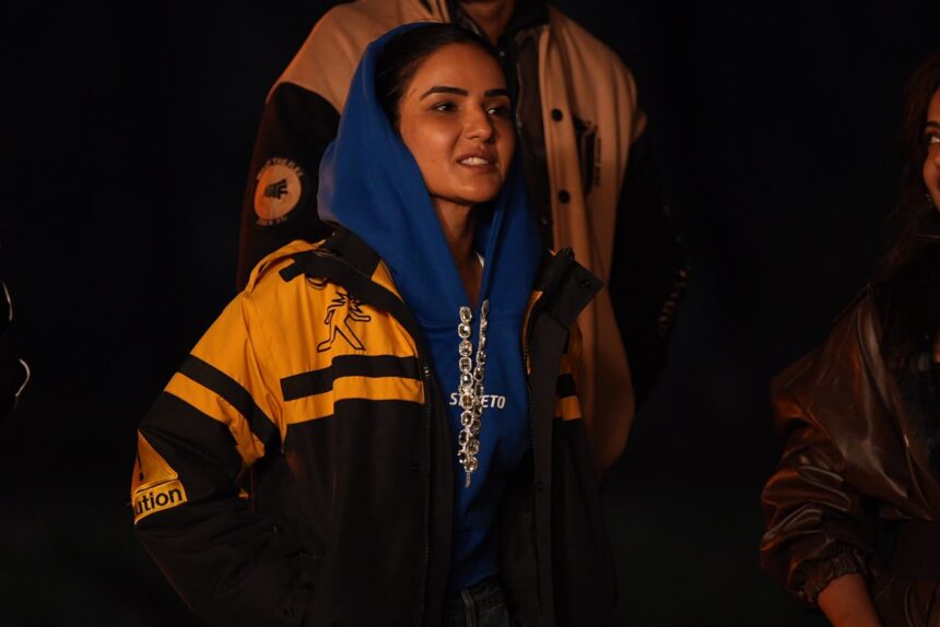"Jasmine Bhasin performing a dangerous cannon stunt on Khatron Ke Khiladi 15 set"