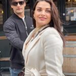 Himanshi Khurana and Asim Riaz posing together during a past media event, highlighting their controversial relationship news.