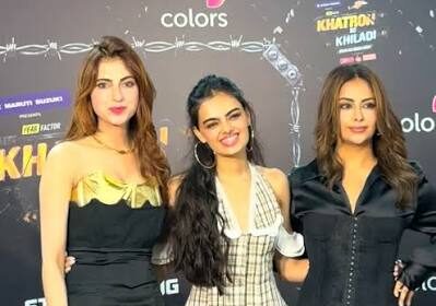 Avika Gor and Farrhana Bhatt on Khatron Ke Khiladi 15 set