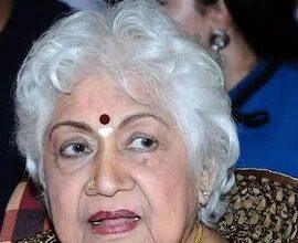 Legendary South Indian actress Sowcar Janaki portrait photo with tribute text celebrating her 7-decade cinematic career.