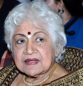 Legendary South Indian actress Sowcar Janaki portrait photo with tribute text celebrating her 7-decade cinematic career.