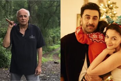 महेश भट्ट अपनी नातिन राहा कपूर और बेटी आलिया भट्ट के साथ, बॉलीवुड स्टारडम पर बयान देते हुए।