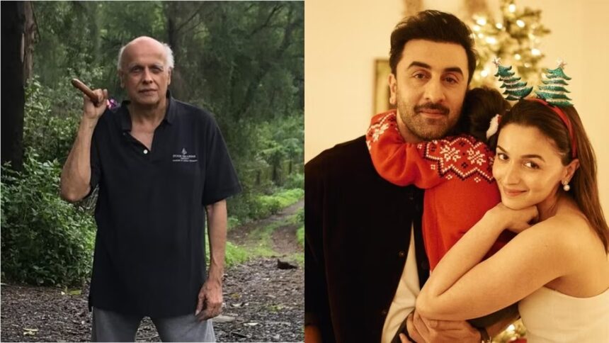 महेश भट्ट अपनी नातिन राहा कपूर और बेटी आलिया भट्ट के साथ, बॉलीवुड स्टारडम पर बयान देते हुए।