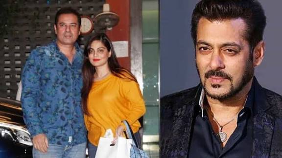 सलमान खान की तस्वीर के साथ बाईं ओर एक पुरुष और महिला की फोटो का कोलाज, जो Being Human ज्वैलरी मामले से जुड़ी खबर को दर्शाता है।