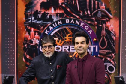 Kaun Banega Crorepati 18 के सेट पर Amitabh Bachchan और Rajkummar Rao साथ नजर आए।