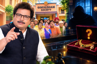 Asit Kumarr Modi with Gokuldham Society members during a jewellery mystery in Taarak Mehta Ka Ooltah Chashmah