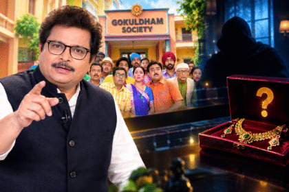 Asit Kumarr Modi with Gokuldham Society members during a jewellery mystery in Taarak Mehta Ka Ooltah Chashmah