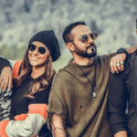 चार कलाकारों की ग्रुप तस्वीर, जिसमें सभी कैमरे के सामने स्टाइलिश अंदाज़ में पोज देते नजर आ रहे हैं।