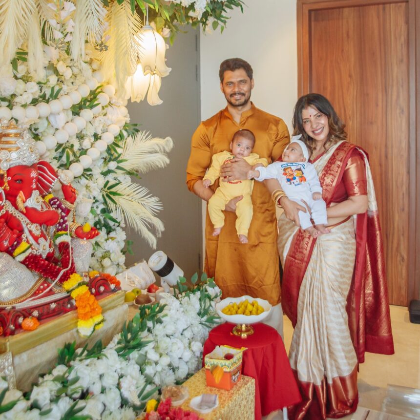 संभावना सेठ और अविनाश द्विवेदी के जुड़वा बच्चे