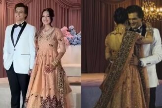 मोहसिन खान अपनी पत्नी तमन्ना के साथ शादी के मौके पर डांस करते हुए