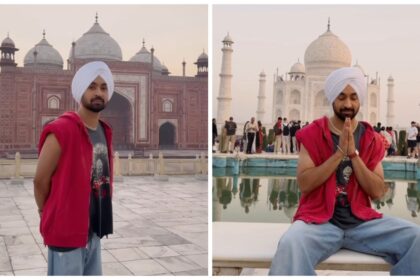 Diljit Dosanjh visits the Taj Mahal in Agra before his Aura India Tour 2026.
