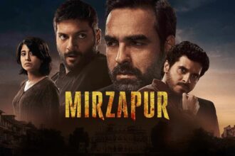 Mirzapur The Movie cast poster featuring Ali Fazal, Pankaj Tripathi and Divyenndu.